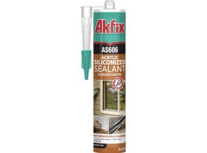 AFKIX AS606 ACRYLIC SILICONIZED SEALANT WHITE 500GM